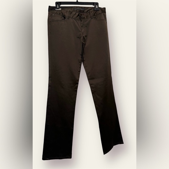 Zara Basic Satin Jeans / Pants / Trousers (Brown) - Picture 6 of 15
